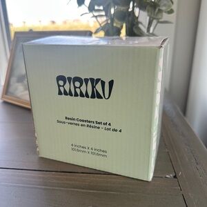 RIRIKU Resin Coasters Set of 4